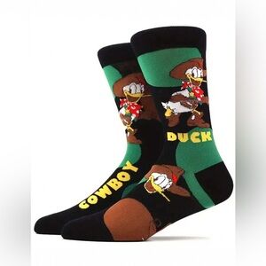 •Cowboy Donald• Graphic Unisex Donald Duck Crew Socks 3 for $21